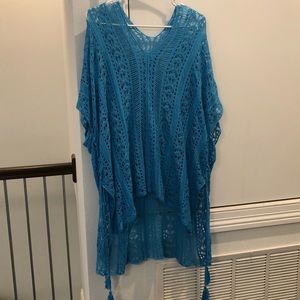 Blue swimsuit cover up